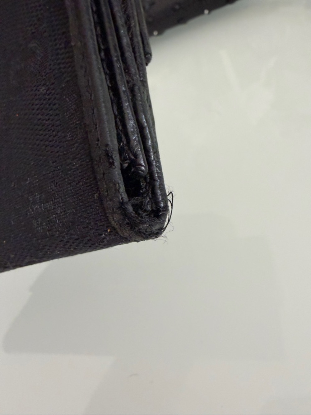 Gucci Black Canvas Continental Wallet with gold hardware and jimmy choo set of 2 - Picture 5 of 12